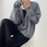 Women Cardigan Sweater Hollow-out Knitted Cardigan Coat Vintage Top for Women 8t3083