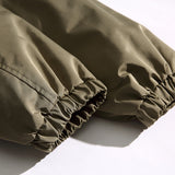 Unisex Winter Cotton Coat Pocket Decorative Hooded Cotton-Padded Coat Vintage Loose and Warm Cotton-Padded Coat