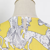 Women Dresses Spring Retro Long Sleeve Dress Skirt (Qymy0409)