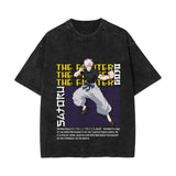 Summer, anime washed old retro short-sleeved T-shirt