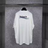 Mens T-shirts 20SS Paris B Home Wave Embroidery Short Sleeve T-Shirt