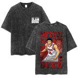 SLAM DUNK washed old cotton t-shirt printed short-sleeved undershirt