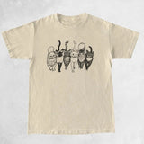 Cat Gang Drawing Women T-Shirt Female Summer Casual Cotton
