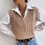 Women Knitted Sweater Vest