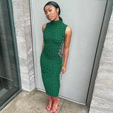 Women Dresses Summer Slim Hollow Sleeveless Dress