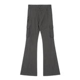 Women Pants Multi-Pocket Workwear Bell-Bottom Pants Women's Trousers