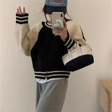Women Knitwear Autumn and Winter Zipper Sweater Loose Knitted Cardigan