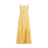 Women Dresses Summer Hollow Embroidery Long Suspender Skirt (Qymy0409)