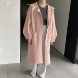 Women Cardigan Sweater Autumn and Winter Sweater Coat Button Turn-down Collar Coat Az2218