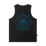 Men Vest Summer Letter Print Sleeveless T-shirt Loose Sports Vest