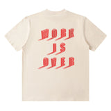 Men T Shirt Vintage Letter Print Short Sleeve Men's and Women's T-shirt