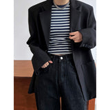 Women T Shirt Striped Long-Sleeved T-shirt Spring Slim-Fitting Bottoming Shirt for Women