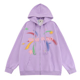 Men Hoodie Dopamine Candy Color Sweet Cool Foam Printed Hooded Sweater