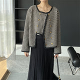 Women Cardigan Sweater Zebra Striped Coat Autumn Square Collar Top 2t375