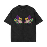 Carnival, washed old retro short-sleeved T-shirt top