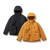 Unisex Winter Cotton Coat Winter Three-Dimensional Hooded Cotton-Padded Coat Retro Loose Cotton Coat