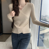 Women Knitwear Autumn and Winter V-neck Top