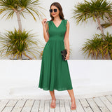 Women Date Dress Summer Pleated Skirt Dress plus Size