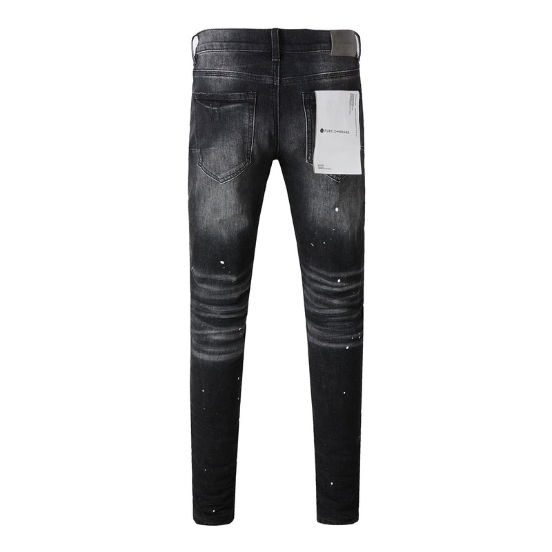 Purple Brand Jeans Paint Print Worn Jeans