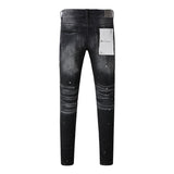 Purple Brand Jeans Paint Print Worn Jeans