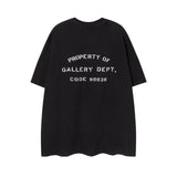 Gallery Dept T Shirts Summer Los Angeles Gallery Dept Letter Print Short Sleeved T-shirt