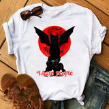 Print I Hate People Letter Women's Fashion Y2K Short Sleeve