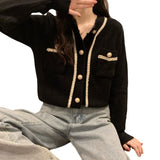 Women Knitted Cardigan Autumn and Winter Sweater Coat