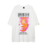 Men T Shirt Summer Washed Distressed Printed Short Sleeve T-shirt