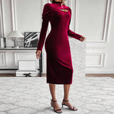 Women Dress Sexy Cutout Slim-Fit Sheath Dress