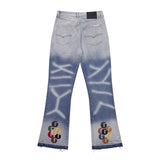 Gallery Dept Jeans leather label embroidery water ripple gradual change wash jeans