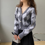 Women Cardigan Sweater V-neck Cardigan Coat Sweater Cropped Top 8t7230