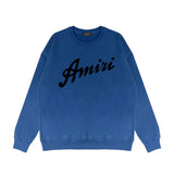 Amiri Long Sleeved Shirt Fashion Brand Crew Sweatshirts round Neck Sweater