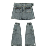 Women Skirt Hip Hop Denim Hip-Wrapped Skirt Skirt