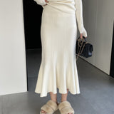 Women Knitted Skirt Autumn and Winter Knitting Sheath Fishtail Skirt M915