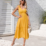 Women Dress Casual Vacation Beach Sling Dress