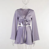 Women Dresses Sexy Flare Sleeve Skirt Suit Skirt (Bla0420)