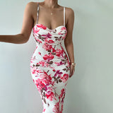 Women Dresses Summer Slim Fit Long Dress Sling Dress