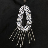 Women Evening Dress Sexy Sling Tassel V-neck Hollow Party Bandage Dress