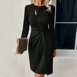 Women Dress round Neck Slim Fit Sexy Dress