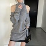 Women Knitted Two-Piece Set Autumn and Winter Turtleneck Sweater 5t5156