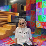 Gallery Dept T Shitrs Summer Vintage Splash-Ink Letter T-shirt Short Sleeve Men