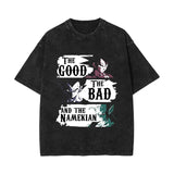 Washed vintage short-sleeved T-shirt oversize