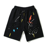 Gallery Dept Shorts Hand Painted Graffiti Ink Splashed Alphabet Casual Shorts
