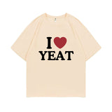 I Love Yeat Graphic Print T-shirt Summer Men Women Hip Hop