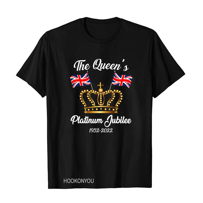 Inspired by Queen's Platinum Jubilee 2022 Elizabeth 70 Years T-shirt Logo Printing