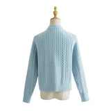 Women Sweater Knitwear Slim Fit Short Cardigan Long Sleeve Sweater