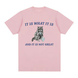 It Is What It Is and It Is Not Great T Shirt Funny Raccoon
