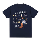 SZA Saturn T-shirts Men Women Fashion Hip Hop Harajuku T-shirt