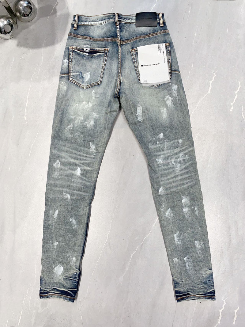 Purple Brand Jeans Paint Ripped Jeans
