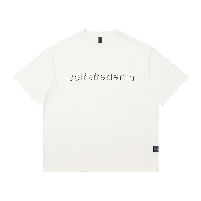 Men T Shirt Summer Letter Print round Neck Short Sleeve T-shirt for Men and Women